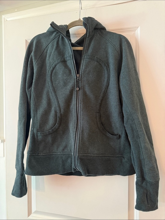 lululemon athletica Jackets & Blazers - lululemon athletica Heathered Green Scuba Hooded Full-Zip Jacket